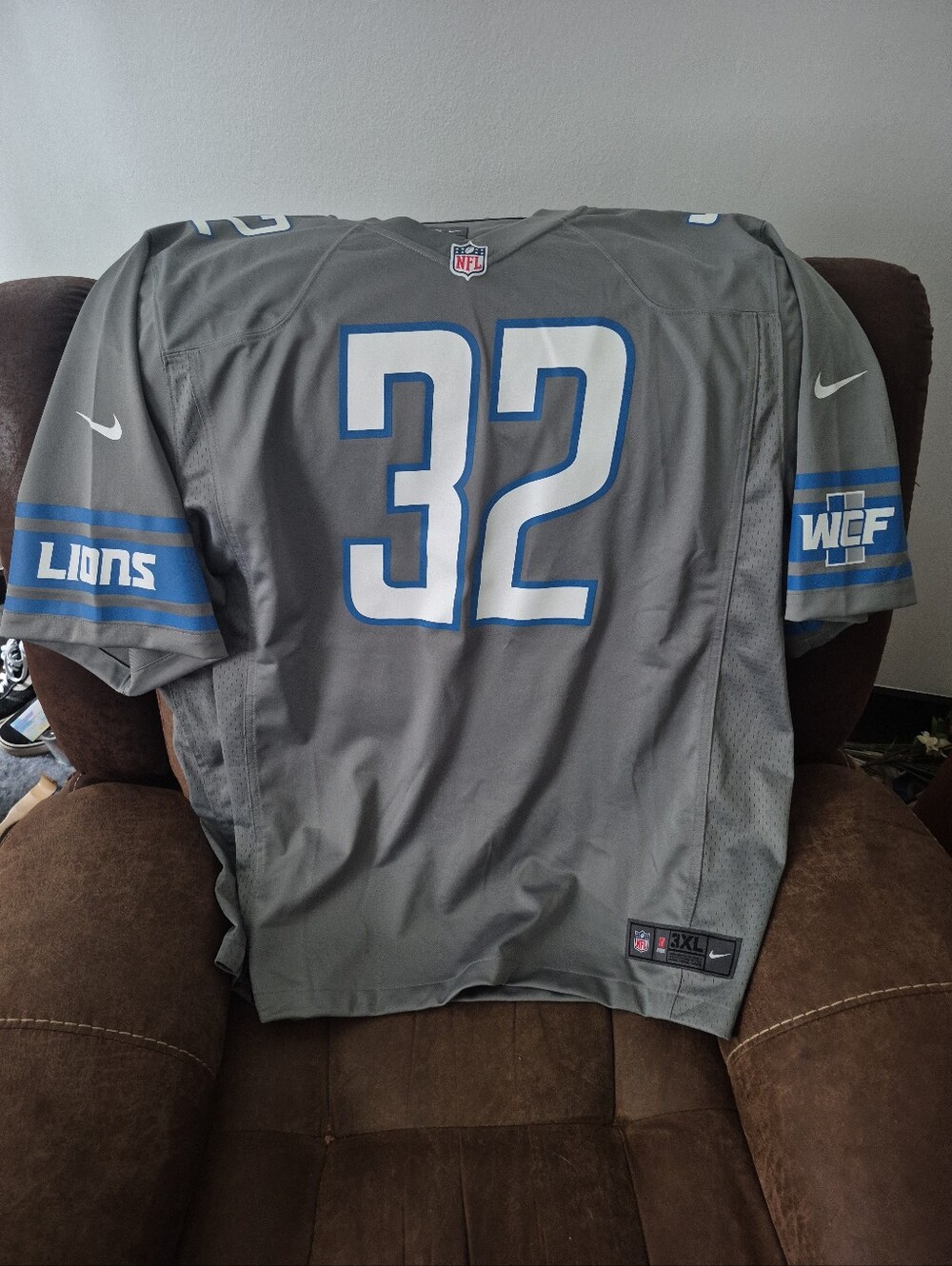 Nfl detroit lions swift 3xl on field jersey